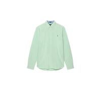 Langarmhemd SUPERDRY "PREPPY OXFORD L/S SHIRT", Herren, Gr. L, N-Gr, mint stripe, Web, Obermaterial: 100% Baumwolle, gestreift, regular fit normal, Hemden, Baumwolle, regular fit (29955931-L) mint str