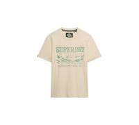Superdry Men's Retro Outdoor RLXD Tee T-Shirt, Oatmeal Beige, Medium