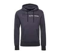 Superdry Mens Surplus Graphic Hood Sweater, Iron Gate, XX-Large