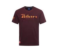 Superdry Mens The 5TH DOWN Graphic Tee T-Shirt, Rich Deep Burgundy, Small