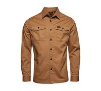 Superdry Mens Twill Miller Overshirt Shirt, Sandstone, X-Large