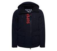 Superdry Mens Ultimate Windcheater Jacke, Nordic Chrome Navy/Risk Red, XL