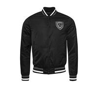 Superdry Mens Varsity Bomber Jacket, Jet Black, XL