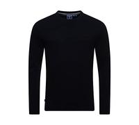 Superdry Mens Vintage Logo EMB LS TOP Shirt, Black, S