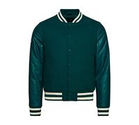 Superdry Mens Vintage Varsity Bomber Jacke, Forest, M