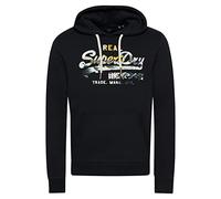 Superdry Mens Vintage VL Narrative Hood Kapuzenpullover, Eclipse Navy, L