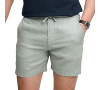 Shorts SUPERDRY "MERCHANT LINEN SHORT", Herren, Gr. M, N-Gr, bay grün, Web, Obermaterial: 100% Leinen, unifarben, relaxed fit ca. Mitte Oberschenkel, Hosen Shorts (45394357-M) bay grün