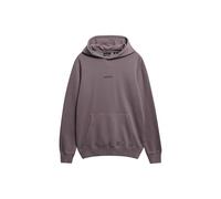 Kapuzensweatshirt SUPERDRY "MICRO LOGO HOOD", Herren, Gr. XL, dry elderberry, angeraute Sweatware, Obermaterial: 80% Baumwolle, 20% Polyester, unifarben, relaxed fit, Rundhals, Rippbündchen, Sweatshir