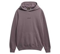 Kapuzensweatshirt SUPERDRY "MICRO LOGO HOOD", Herren, Gr. XL, dry elderberry, angeraute Sweatware, Obermaterial: 80% Baumwolle, 20% Polyester, unifarben, relaxed fit, Rundhals, Rippbündchen, Sweatshir