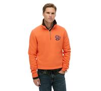 Superdry Herren SD&Co. Trainingsoberteil mit Halbreißverschluss Feuerwerkskörper Orange L