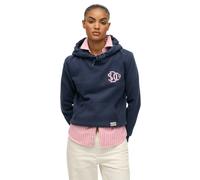 Kapuzensweatshirt SUPERDRY "Sd&co Neon Hood", Damen, Gr. XS, lauren navy, Sweatware, Obermaterial: 100% Baumwolle, unifarben, regular fit normal, Rundhals, Rippbündchen, Sweatshirts (25855917-XS) laur