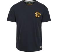 Rundhalsshirt SUPERDRY "Sd&co Neon Relaxed Tee", Herren, Gr. M, eclipse navy, Single Jersey, Obermaterial: 100% Baumwolle, bedruckt, regular fit normal, Rundhals, Shirts Rundhalsshirt, Baumwolle, regu