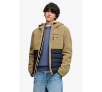 Superdry - Outdoor Borg-Steppjacke mit Kapuze Weiß-Pfeffer Meliert/Eclipse Marineblau - Gr. - L