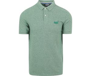 Superdry Piqué Poloshirt Melange Grün - Größe XXL Grün XXL
