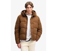 Superdry - Premium Cord Steppjacke mit Kapuze dunkel tabakbraun - Gr. - M