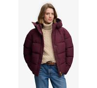 Superdry - Premium Steppjacke mit Kapuze feigenrot lila - Gr. - 10