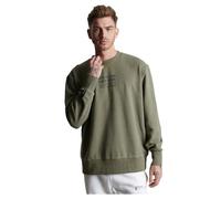 Superdry Recyceltes Herren-Sweatshirt mit Rundhalsausschnitt, übergroße Passform, Sacramento Marl, Medium