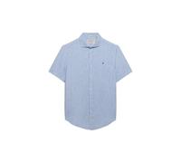 Superdry Riviera Linen Kurzarmhemd M Blue Chalk Stripe