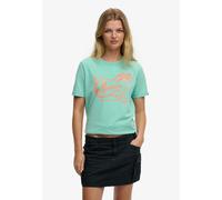 Superdry - Roadside Trade T-Shirt in lockerer Passform sattes türkis - Gr. - 16