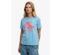 Superdry - Roadside Trade T-Shirt in lockerer Passform tukan blau - Gr. - 14
