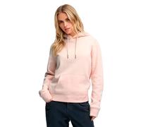 Kapuzensweatshirt SUPERDRY "SIGNATURE EMB HOOD", Damen, Gr. XXL, rosa (rose blush pink), Sweatware, Obermaterial: 60% Baumwolle, 40% Polyester, unifarben, relaxed fit normal, Rundhals, Sweatshirts, Ba