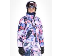 Superdry Ski Boxy Puffer Damen Skijacke - (Größe: XL/42, Violett,mehrfarbig)