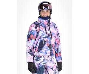 Superdry Ski Boxy Puffer Damen Skijacke - (Größe: XL/42, Violett,mehrfarbig)