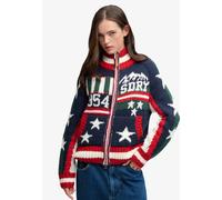 Superdry - Statement Alpine Strickjacke mit lockerer Passform eclipse marineblau multi - Gr. - 14