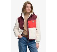 Superdry - Superweiche Hybrid-Jacke mit Reißverschluss Desert Bone Off-White/Port-Rot - Gr. - 10