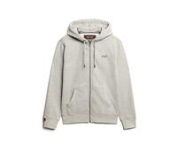 Superdry Herren Sweatjacke - Essential Logo Zip Hoodie, Kapuze, einfarbig Grau 2XL