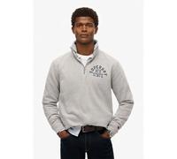 Superdry, Sweats Athletic ESS Half Zip, M2014089A, Grey Marl, S, Man, Adulto