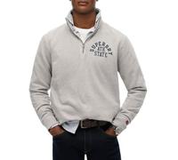 Superdry, Sweats Athletic ESS Half Zip, M2014089A, Grey Marl, S, Man, Adulto