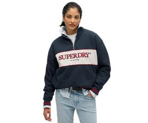 Superdry, Sweats Country Club Loose Half Zip, W2012253A, Blueberry Navy, 10, Woman, NIÑO