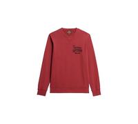 Superdry, Sweats Workwear Applique Sweatshirt, M2013978A, Bordeaux Red, L, Man, Adulto