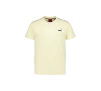 Superdry Essential Logo Embroidered Kurzarm-t-shirt L Pastel Yellow / Navy