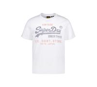 Superdry T-Shirt Herren Slim Fit Kurzarm Baumwolle weiß, M