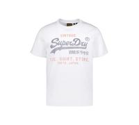 Superdry T-Shirt Herren Slim Fit Kurzarm Baumwolle weiß, S