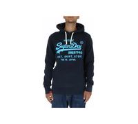 Superdry Tokyo Fleece Hoodie Herren - Blau, Herbst/Winter-Kl - Größe: S