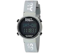 Superdry Unisex Erwachsene Digital Quarz Uhr mit Silikon Armband SYLSYL203E