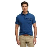 Poloshirt SUPERDRY "VINTAGE ATHLETIC POLO", Damen, Gr. XL, bay blau, Single Jersey, Obermaterial: 100% Baumwolle, bedruckt, relaxed fit normal, Rundhals, Shirts (55148439-XL) bay blau