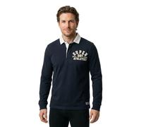 Langarmshirt SUPERDRY "VINTAGE ATHLETIC RUGBY", Herren, Gr. M, eclipse navy, Single Jersey, Obermaterial: 100% Baumwolle, bedruckt, relaxed fit normal, Rundhals, Shirts Langarmshirt, Baumwolle, relaxe