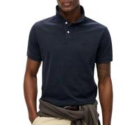 Poloshirt SUPERDRY "VINT DESTROY POLO", Herren, Gr. XXL, blau (eclipse navy), Single Jersey, Obermaterial: 100% Baumwolle, unifarben, modisch, relaxed fit, Rundhals, Kurzarm, Shirts (82362059-XXL) ecl