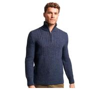 Superdry Vintage Jacob Henley T-Shirt für Herren, Indigo, Small