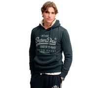 Superdry Herren Hoodie - Vintage Logo Classic Hoodie, Kapuze, Print, Baumwollmix Dunkelblau / M M Blau