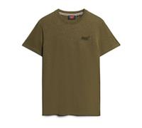 Superdry Rundhalsshirt Organic Cotton Essential Logo T-Shirt – Gr. S, Olive Fleck, Herren