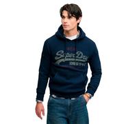 Superdry Herren Hoodie - Vintage Logo Heritage Relaxed Hoodie, Kapuze, Print, Baumwollmix Dunkelblau / 2XL XXL Blau