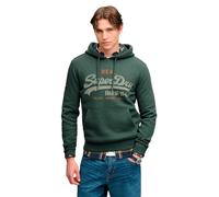 Superdry Herren Hoodie - Vintage Logo Heritage Relaxed Hoodie, Kapuze, Print, Baumwollmix Dunkelgrün / M M Grün
