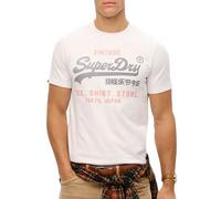 Superdry Herren T-Shirt - VI Heritage Relaxed Tee , T-Shirt, Baumwolle, Rundhals, Logo, einfarbig Weiß 2XL