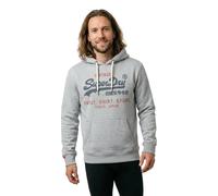 Superdry Herren Kapuzenpullover Vl Heritage Relaxed – Vintage Logo – College Grau Meliert L