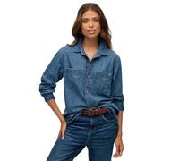 Superdry W4010501a Oversize Langarmhemd M Worn Wash
